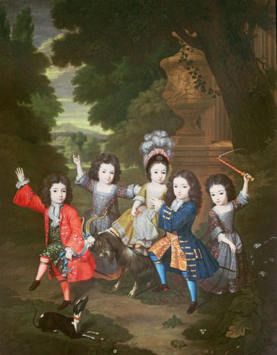 Portrait of the Children of Francisco Lopez-Suasso by Constantin Netscher